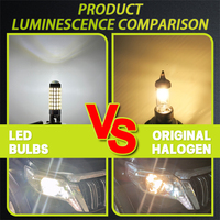 Ampoules LED pour voiture JiaChi Factory H1/H3, phare antibrouillard à 360 degrés pour remplacement d'ampoules halogènes, 12V/24V, 78 SMD 3014