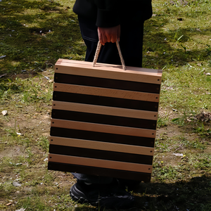 Conjunto de <span class=keywords><strong>Mesa</strong></span> y Sillas Plegables de Madera de Haya para Jardín, Resistentes al Agua y Portátiles - Product Image 5