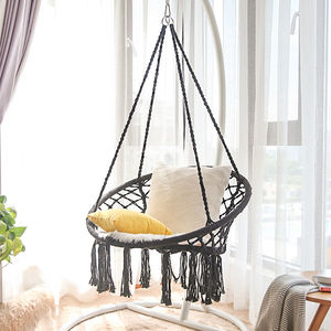 Cómoda Silla Colgante de Jardín Moderna para Exteriores, Hamaca de Cuerda con Estructura de Aluminio para Uso en Exteriores - Product Image 5
