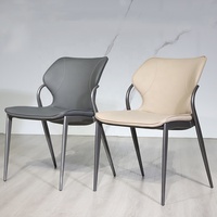 Chaise italienne légère de luxe pour hôtel étude invité chaise de thé tabouret de bureau moderne Simple salle à manger postmoderne chaise de table confortable