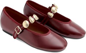 <span class=keywords><strong>Ballerine</strong></span> con <span class=keywords><strong>Borchie</strong></span> per Donne, Scarpe Mary Jane con <span class=keywords><strong>Punta</strong></span> Tonda, Cinturino con Fibbia, Eleganti e Comode Scarpe da Ballerina Casual - Product Image 2