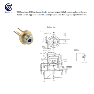 To56 đóng gói <span class=keywords><strong>Diode</strong></span> <span class=keywords><strong>Laser</strong></span> 405nm Công suất đầu ra 350mW cho các ứng dụng chiếu <span class=keywords><strong>laser</strong></span> <span class=keywords><strong>diode</strong></span> bán dẫn chất lượng cao - Product Image 3