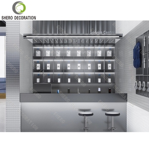 ตู้โชว์ไม้แบบกำหนดขนาดได้สำหรับร้านค้า ตู้โชว์โทรศัพท์มือถือแบบกระจก - Product Image 5