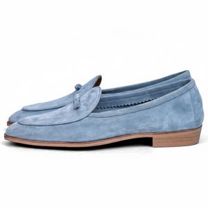 รองเท้าหนังแท้สไตล์วินเทจแบบอังกฤษ ระบายอากาศได้ดี สำหรับผู้ชาย รองเท้าหนังกลับลำลอง - Product Image 1