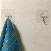 80 fils fort chargement auto-adhésif transparent sans trace crochet mur auto-adhésif porte de cuisine arrière plastique suspendu sans poinçon