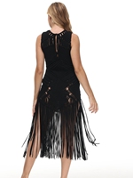 Robe longue de luxe en tissu italien ajouré pour femmes, tenue de styliste avec pompon, collection automne-hiver 2022