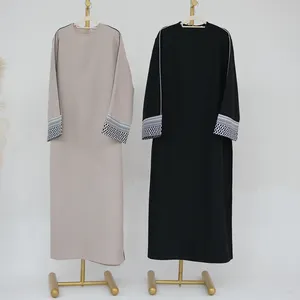 Новейшая скромная Исламская одежда для женщин с вышивкой, панестин Куфия, дизайн Рамадан Ид, закрытая Абая Дубай, мусульманское платье