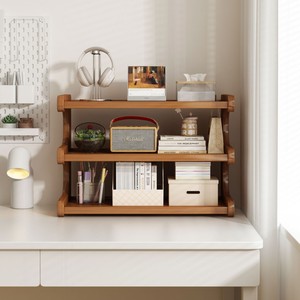 Desktop multi-tiered shelf for office desk organization, dining tabletop cup storage, small three-tiered shelf for water cups. - Product Image 4