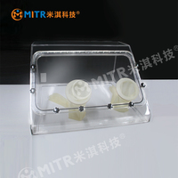 Boîte à gants en plexiglas anti-poussière d'isolation de base haut de gamme MITR MT011-A Boîte à gants de laboratoire en acrylique bon marché avec certifications et patènes