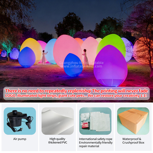 Balon telur bercahaya induktif, lampu LED interaktif balon iklan untuk festival pernikahan instalasi dekoratif - Product Image 4