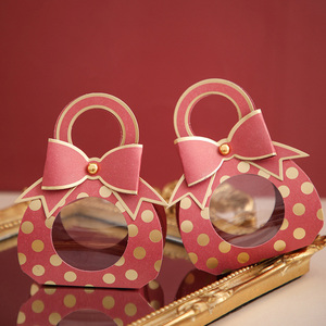 Caja de papel de regalo pequeña para fiesta de boda, recuerdo de boda, bolsa con ventana de exhibición para Chocolate Bonbon - Product Image 3