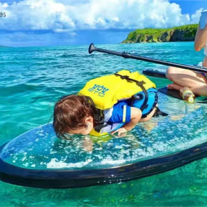 Tabla <span class=keywords><strong>de</strong></span> <span class=keywords><strong>Paddle</strong></span> Surf Transparente para Pesca, Material <span class=keywords><strong>de</strong></span> PC, Cristal Transparente, para Aguas Oceánicas, <span class=keywords><strong>Remo</strong></span> <span class=keywords><strong>de</strong></span> Pie - Product Image 3