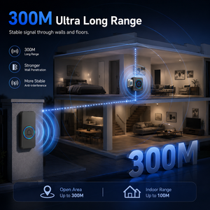 Nuevo Modelo Privado 2026: <span class=keywords><strong>Timbre</strong></span> Inalámbrico Digital Impermeable IP55 para Hotel con 60 Melodías y Alcance <span class=keywords><strong>de</strong></span> 300M, Compatible con OEM/ODM - Product Image 4