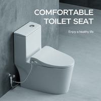 Siège de toilette chauffant non électrique Dayao avec bidet intégré, buses autonettoyantes, installation facile, design moderne, allongé