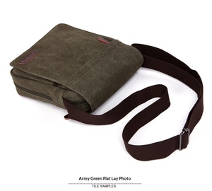 Bolso <span class=keywords><strong>Bandolera</strong></span> Vintage Británico de Lona para <span class=keywords><strong>Hombre</strong></span>, Bolso Cruzado de Alta Calidad con Cierre de Cremallera, Bolso de Hombro para Viajes de Negocios - Product Image 5