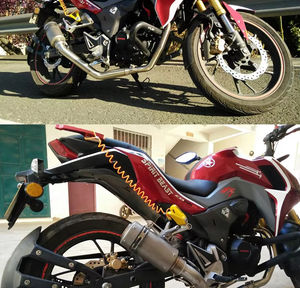 Sistema de silenciador de tubo medio de enlace medio para motocicleta <span class=keywords><strong>Honda</strong></span> CBF190R CB190R CBF190X para <span class=keywords><strong>Honda</strong></span> CBF190 - Product Image 5