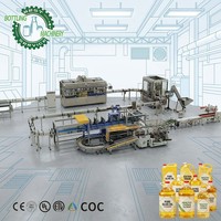 Línea de Embotellado Lineal de Aceite de Cocina de Producción Masiva de 400-2000 BPH, Incluye Empaquetado en Cajas y Paletización para Cubetas Cuadradas