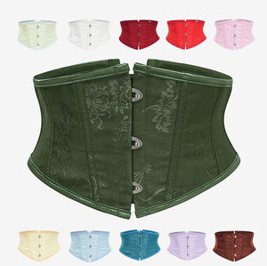 Corsets Vintage Jacquard Sous-Buste pour Femmes, Ceinture Amincissante, Serre-Taille Court, Bustiers à Lacets, Gaine Amincissante 3581 - Product Image 2