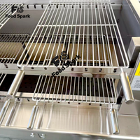 Gril Commercial Rotatif Type Ouvert pour Churrasco Brésilien Sans Capot pour Restaurant, Demi-Gril Churrasco