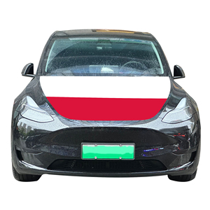 Vente en gros 120x150cm Pologne Housses de capot de voiture avec motif drapeau, abordables, résistantes à l'usure et durables - Product Image 1