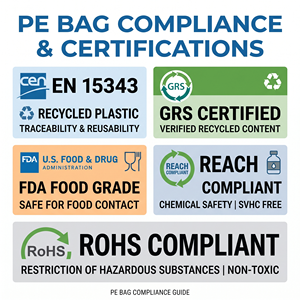 Sacs en plastique personnalisés avec fermeture éclair, en PPWR recyclé GRS, pour emballage de vêtements, <span class=keywords><strong>prix</strong></span> d'usine en gros - Product Image 4
