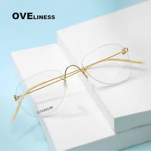 Titan Optical Fashion Randlose Brillen rahmen Memory Eye glasses Pre script ion Ultra light Flexible Frame