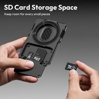 Accessoires pour téléphone, porte-cartes magnétique avec support réglable, clip Mag-Lock, étui fin pour cartes avec anneau magnétique compatible