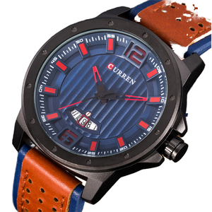 Montre à quartz pour homme Curren 8293 de haute qualité, boîtier en alliage, montre à quartz pour homme avec calendrier, montre-bracelet sport étanche - Product Image 1