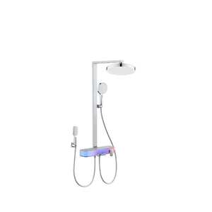 Ensemble de robinetterie de douche thermostatique en laiton chromé poli, mural, <span class=keywords><strong>avec</strong></span> fonction massage, pour appartement et hôtel, <span class=keywords><strong>mitigeur</strong></span> eau chaude/froide - Product Image 3