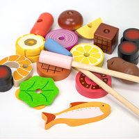 Ensemble de barbecue en bois UBM avec brochettes, pinces à burgers, charbon de bois, jouet de jeu de rôle pour enfants, fête de jardin, 3+
