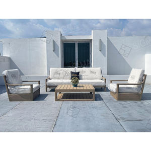2025 nouveau canapé à vendre mobilier d'extérieur teck ensemble <span class=keywords><strong>de</strong></span> <span class=keywords><strong>salon</strong></span> canapé Patio Myanmar teck bois <span class=keywords><strong>jardin</strong></span> extérieur canapé - Product Image 5
