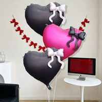 Ballons gonflables en forme de cœur avec nœud pour la décoration de fêtes de mariage, accessoires de scène, vente chaude