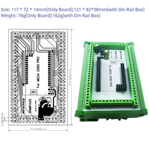 MEGA2560 PRODINレール拡張ボードDC-DC V 2Aコンバーター3.96mmマウントネジ端子台ブロックアダプターモジュールDNMPA25 <span class=keywords><strong>for</strong></span> Adroid - Product Image 4