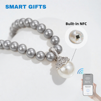 Nouveau NFC pendentif à la mode Imitation collier de perles 13.56MHz NFC cadeaux pour les femmes RFID bijoux Imitation perle cadeaux de vacances
