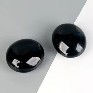Фэншуй натуральный кристаллический лечебный камень черный турмалиновый пальмовый камень для украшения