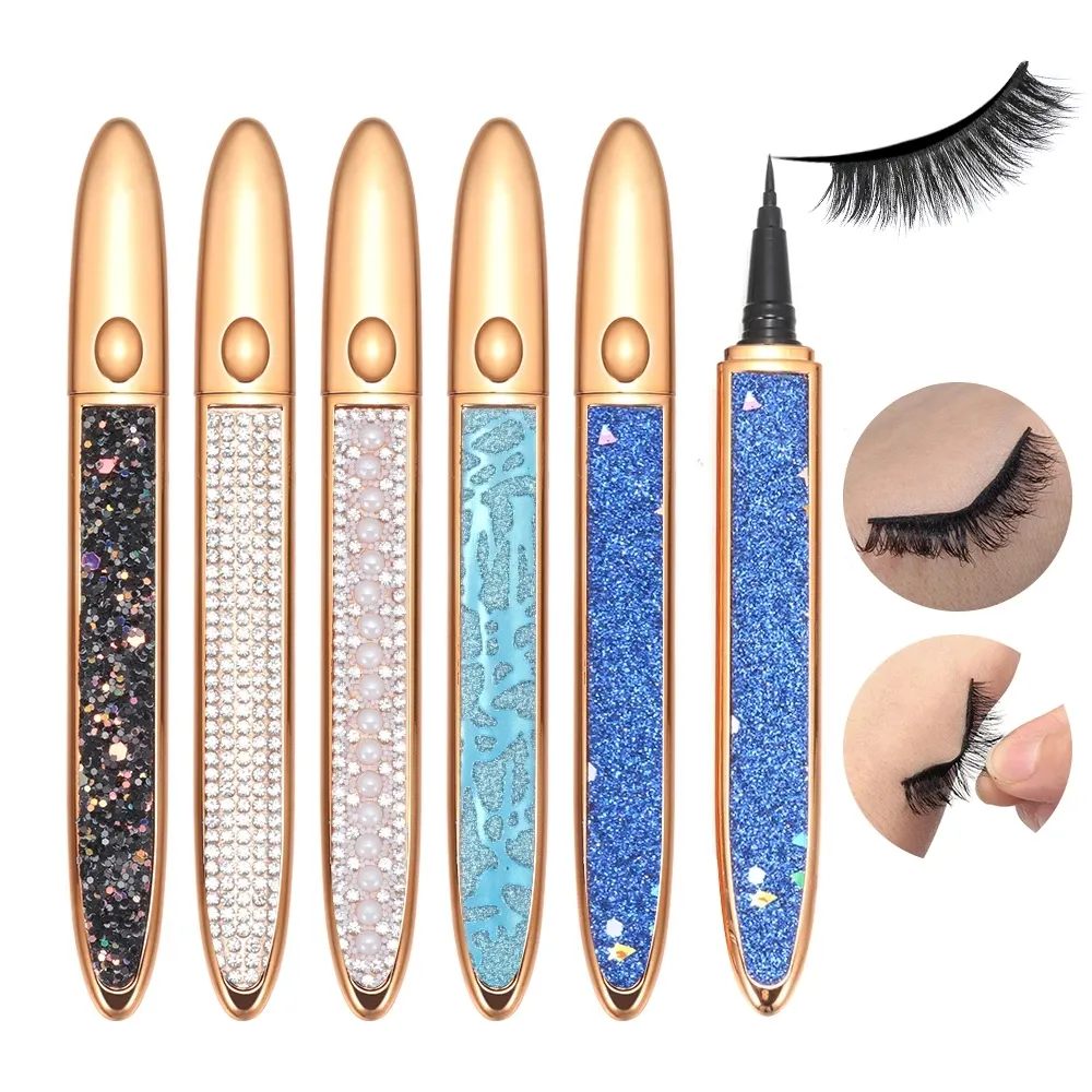 Nhãn Hiệu Riêng Không Thấm Nước Glitter Màu Ma Thuật Dính Lông MI Liner Eyeliner Keo Bút Chì Bút Kẻ Mắt Lỏng Lash Liner Keo