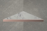 Étagère d'angle en acier inoxydable 304/316 en forme d'éventail pour savon et shampoing dans la salle de bain/douche, support OEM