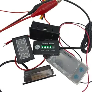 Venta al por mayor 12V Voltímetro digital Amperímetro Indicador de batería de coche Pantalla Batería Capacityvoltage Gauge