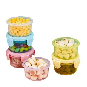 Mini Food Storage Containers Plastic Round Sealed BabyBox Snack Fruit Keeper Single Layer Fresh Cute Design - Product Image 5