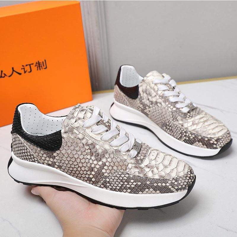 Men Snake Skin Shoes Stylish Durable Footwear