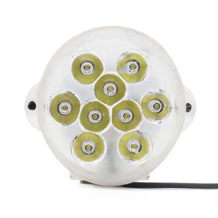 Luz antiniebla LED hjg 9 de 12V con ojos de Ángel RGB, Luz antiniebla de punto externo todoterreno, sistema de iluminación para motocicleta