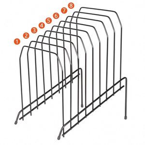 Black Metal Wire Constitutes a Stylish and Sturdy Multi Step File Organizer 8 <b>Large</b> Spaces Wire Collection File Organizer - Product Image 3