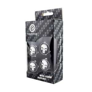 Viti con logo per <span class=keywords><strong>targa</strong></span> <span class=keywords><strong>auto</strong></span> in alluminio cromato da 4 pezzi vite per <span class=keywords><strong>targa</strong></span> con LOGO personalizzato - Product Image 5