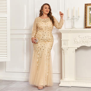 Vestidos de Noite de Luxo Tamanhos Grandes 2026 Elegantes com Manga Longa Bordados de Lantejoulas Vestidos Longos de Festa e Baile para Mulheres - Product Image 6