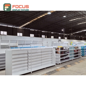Comptoir de présentation de perruques autoportant en verre avec tiroirs et étagères pour magasin de coiffure - Product Image 2