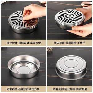 Stainless Steel Mosquito Coil Tray With Lid Portable Windproof Household <b>Insect</b> Control Ash Tray - Product Image 4