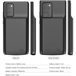 6000Mah para <span class=keywords><strong>Samsung</strong></span> Galaxy <span class=keywords><strong>Note</strong></span> <span class=keywords><strong>20</strong></span> Power Case <span class=keywords><strong>Note</strong></span> <span class=keywords><strong>20</strong></span> <span class=keywords><strong>Ultra</strong></span> <span class=keywords><strong>cargador</strong></span> de batería Power Bank Note20 <span class=keywords><strong>Ultra</strong></span> Power Case - Product Image 4