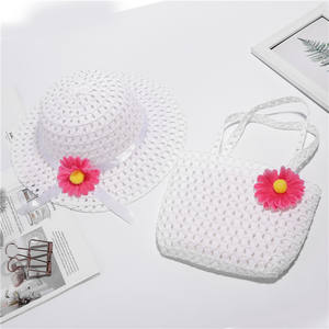 جديد الأطفال قبعات الشاطئ مجموعة واسعة حافة الأصفر القش قبعة واسعة 3-7 سنوات العمر الأطفال عطلة السفر الوردي الصيف الطفل قبعة الشمس - Product Image 6