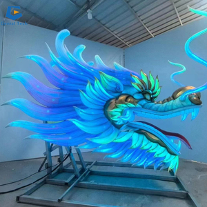 Lễ hội đèn lồng lụa rồng di chuyển ccfl26 Trung Quốc Đèn lồng đầu rồng đầy màu sắc - Product Image 4