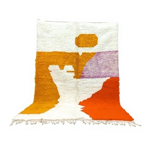 Moroccan Unique Beni Ourain <b>Rug</b> Hand Made Moroccan <b>Boho</b> Beni Ourain <b>Rug</b> Albertina Hand Knotted Wool Area <b>Rug</b> By ITHL - Product Image 1
